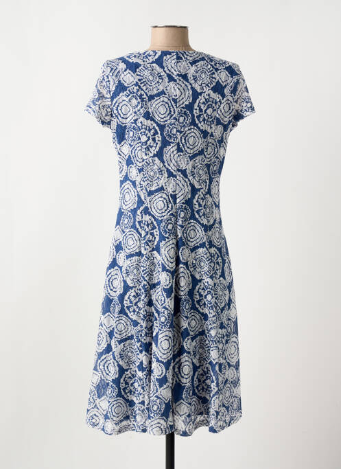 Robe mi-longue bleu CHRISTINE LAURE pour femme