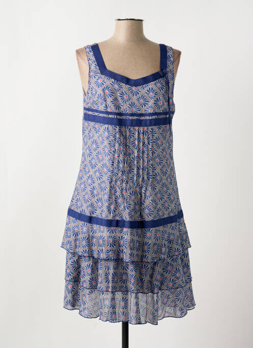 Robe mi-longue bleu QUATTRO femme