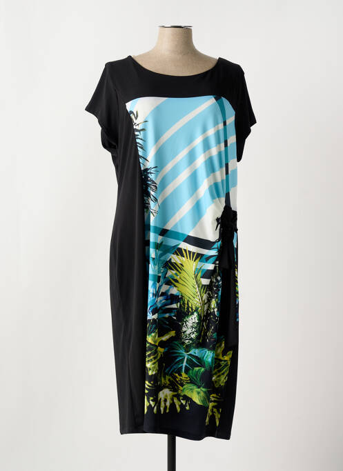 Robe mi-longue noir CHRISTINE LAURE pour femme