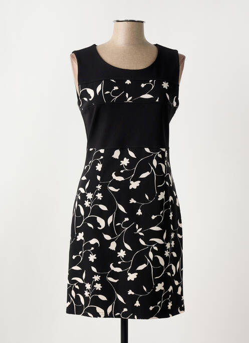 Robe mi-longue noir QUATRE VINGT JOURS pour femme