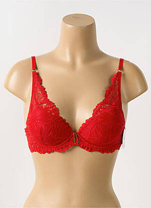 Soutien-gorge tissage dentelle haut soutien-gorge moulé rouge AUBADE femme