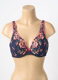 Soutien-gorge broderie haut soutien-gorge emboitant bleu PRIMADONNA femme