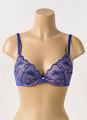 Soutien-gorge sans armature haut soutien-gorge push-up bleu MAISON LEJABY femme