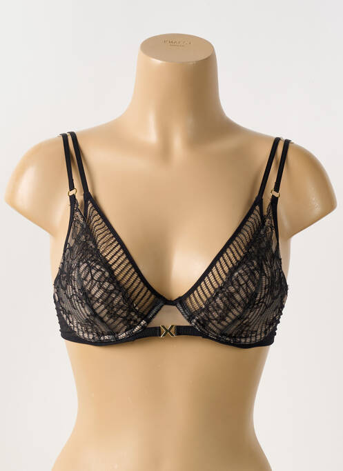 Soutien-gorge tissage dentelle haut soutien-gorge moulé noir CHANTELLE femme