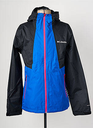 Coupe-vent poches a capuche bleu COLUMBIA homme