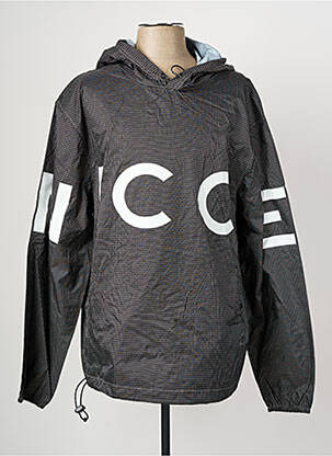 Coupe-vent manches longues a capuche noir NICCE homme