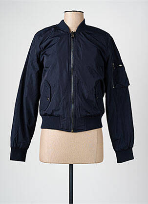 Blouson finition bords-côtes bleu SIXTY SEVEN femme