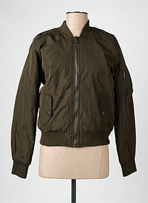 Blouson finition bords-côtes vert SIXTY SEVEN femme