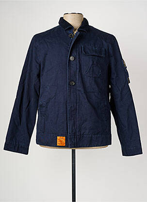 Veste casual fermeture boutonnée sur le devant bleu BOMBERS homme