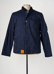 Veste casual fermeture boutonnée sur le devant bleu BOMBERS homme