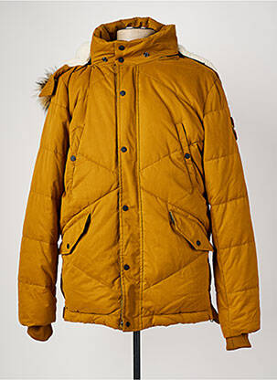 Doudoune poches a capuche jaune TEDDY SMITH homme