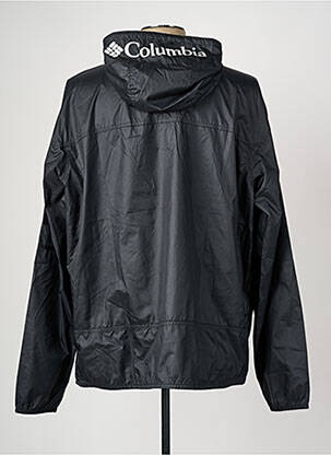 Coupe-vent fermeture zippée sous rabat scratché a capuche noir COLUMBIA homme