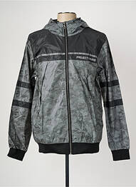 Coupe-vent resserrée sur le bas a capuche gris PROJECT X homme