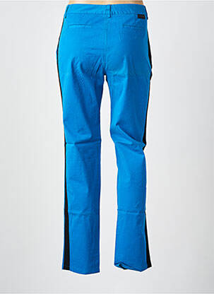 Pantalon chino broderie galons latéraux taille normale bleu LEON & HARPER femme