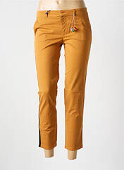 Pantalon chino marron fonce LEON & HARPER pour femme seconde vue
