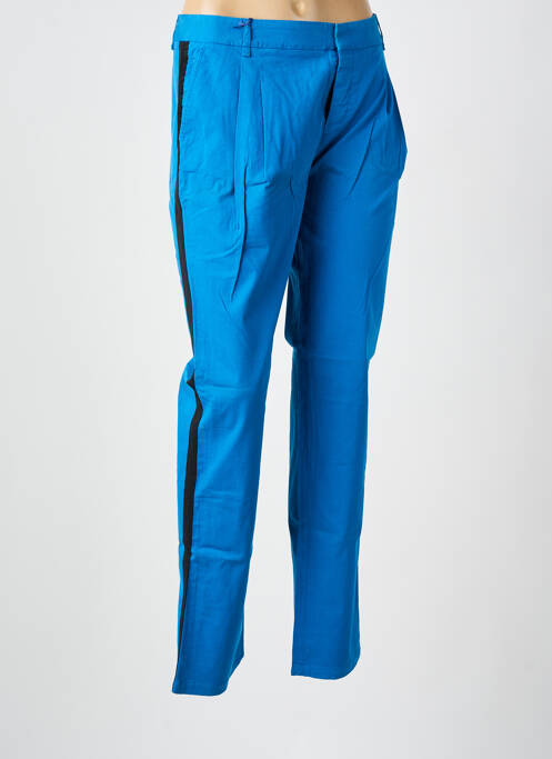 Pantalon chino bleu LEON & HARPER pour femme