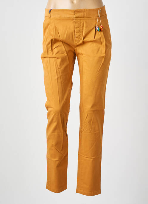 Pantalon chino marron LEON & HARPER pour femme