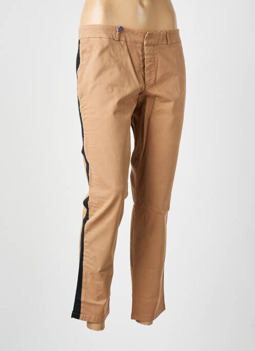 Pantalon chino marron LEON & HARPER pour femme
