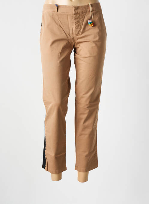 Pantalon chino marron clair LEON & HARPER femme