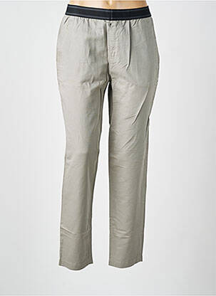 Pantalon 7/8 taille élastique taille normale gris LEON & HARPER femme