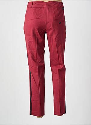 Pantalon 7/8 coupe chino taille normale rouge LEON & HARPER femme