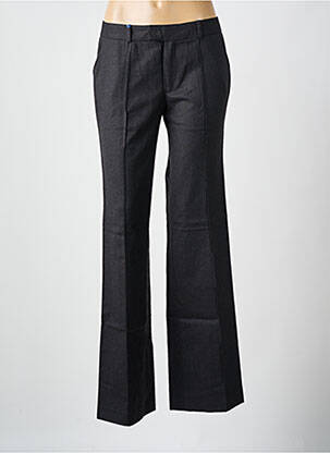 Pantalon coupe droite taille normale noir LEON & HARPER femme