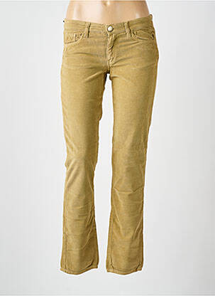 Pantalon slim taille basse taille basse marron FIVE PM femme