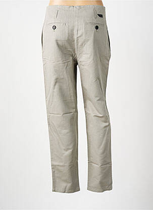 Pantalon droit taille à pinces taille haute gris LEON & HARPER femme