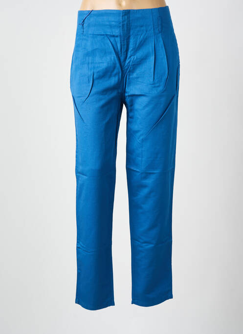 Pantalon droit bleu LEON & HARPER pour femme