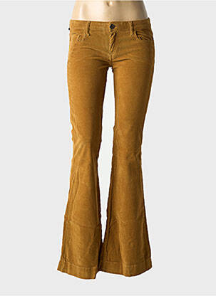 Pantalon flare stretch taille basse marron FIVE PM femme