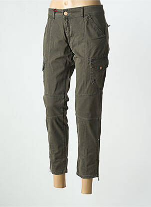 Pantalon cargo poches taille normale vert FIVE PM femme