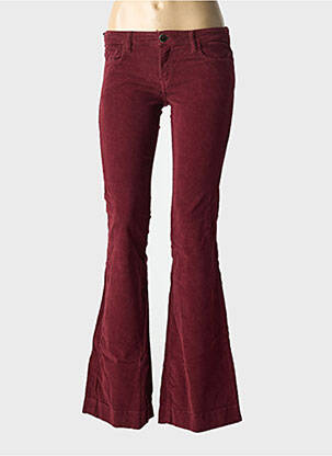 Pantalon flare stretch taille basse rouge FIVE PM femme