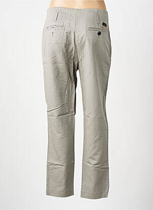 Pantalon droit taille à pinces taille haute gris LEON & HARPER femme
