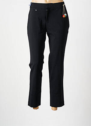 Pantalon 7/8 coupe chino taille normale noir LEON & HARPER femme