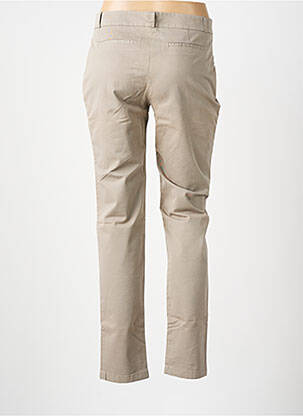 Pantalon chino tissage popeline taille normale gris LEON & HARPER femme