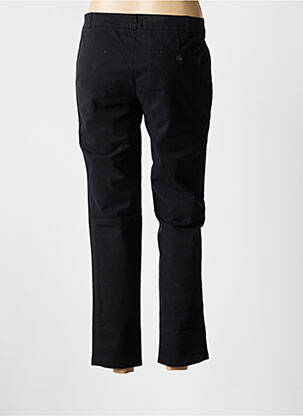 Pantalon chino broderie galons latéraux taille normale noir LEON & HARPER femme