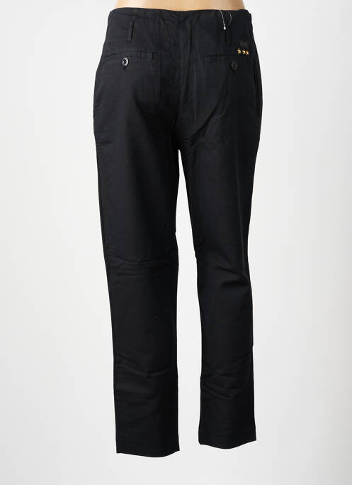 Pantalon droit taille à pinces taille haute noir LEON & HARPER femme