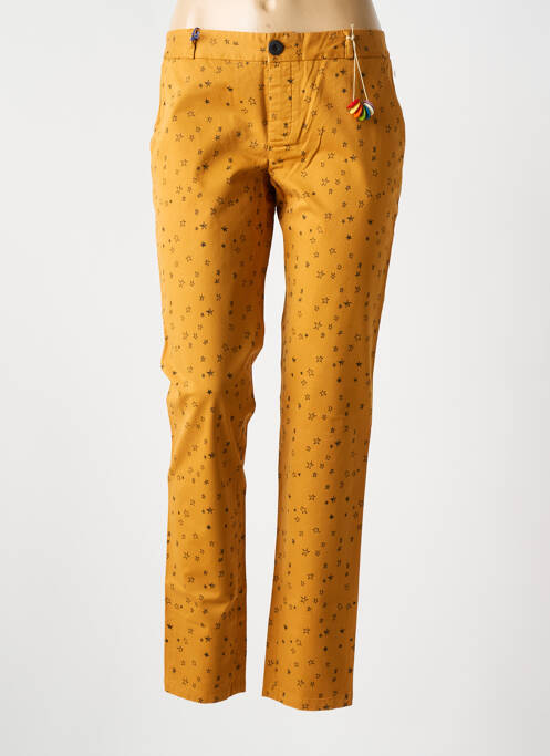 Pantalon chino jaune LEON & HARPER pour femme