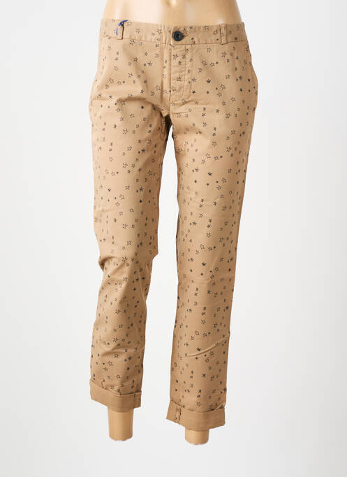 Pantalon chino marron LEON & HARPER pour femme