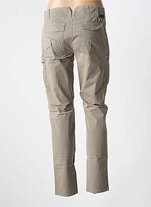 Pantalon slim tissage popeline taille normale gris LEON & HARPER femme