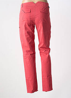 Pantalon slim tissage popeline taille normale rouge LEON & HARPER femme