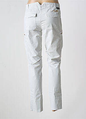 Pantalon slim tissage popeline taille normale gris clair LEON & HARPER femme