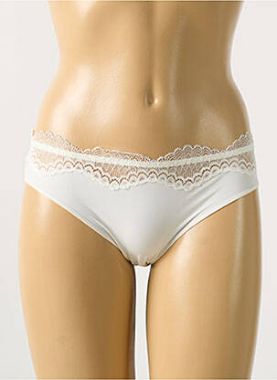 Culotte effet matière satinée blanc SIMONE PERELE femme