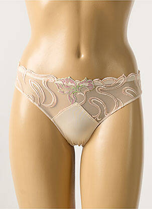 Culotte effet matière satinée beige LOUISA BRACQ femme