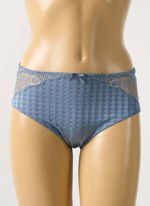 Culotte haute effet matière satinée bleu PRIMADONNA femme