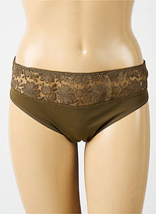 Shorty effet matière satinée vert SIMONE PERELE femme