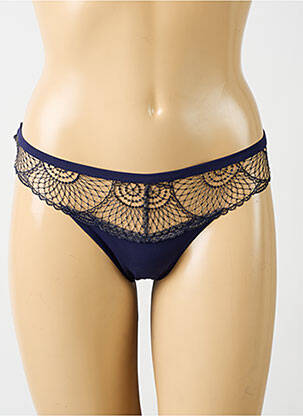 Culotte effet matière satinée bleu SIMONE PERELE femme