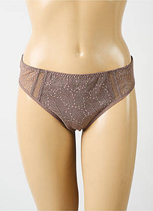 Culotte effet matière satinée marron SIMONE PERELE femme