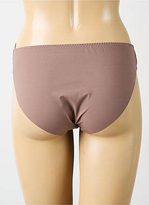 Culotte effet matière satinée marron SIMONE PERELE femme
