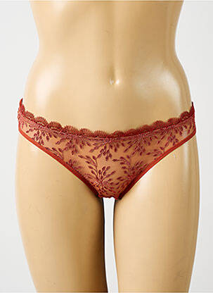 Culotte effet matière satinée marron SIMONE PERELE femme